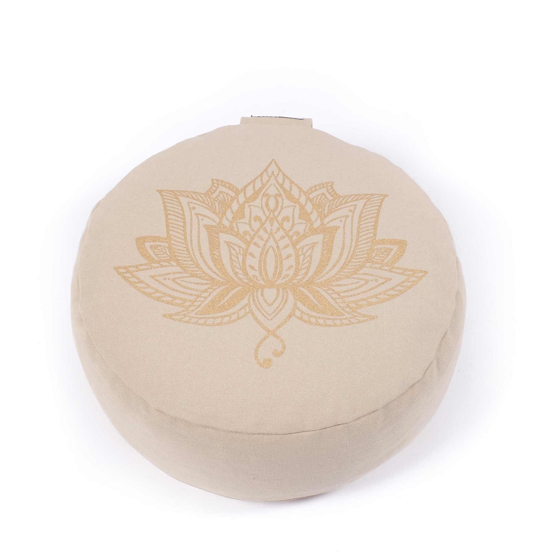 Coussin de méditation Lotus SMALL coton bio sable