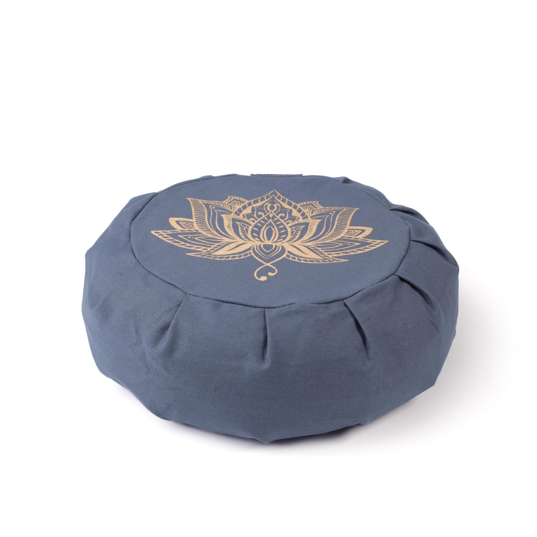 Coussin de méditation Zafu Lotus gold Print coton durable blue-sky