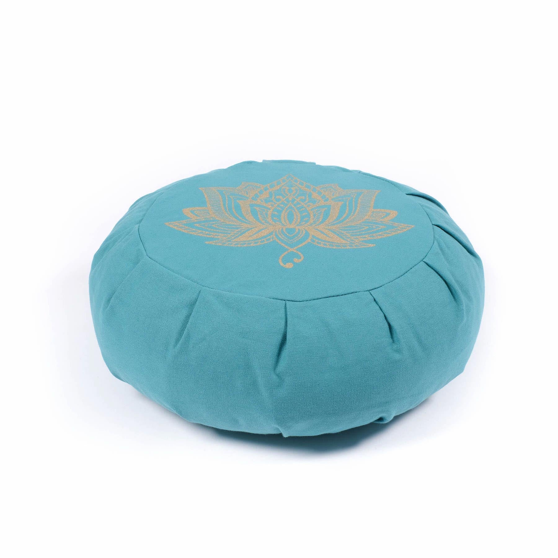 Coussin de méditation Zafu Lotus turquoise