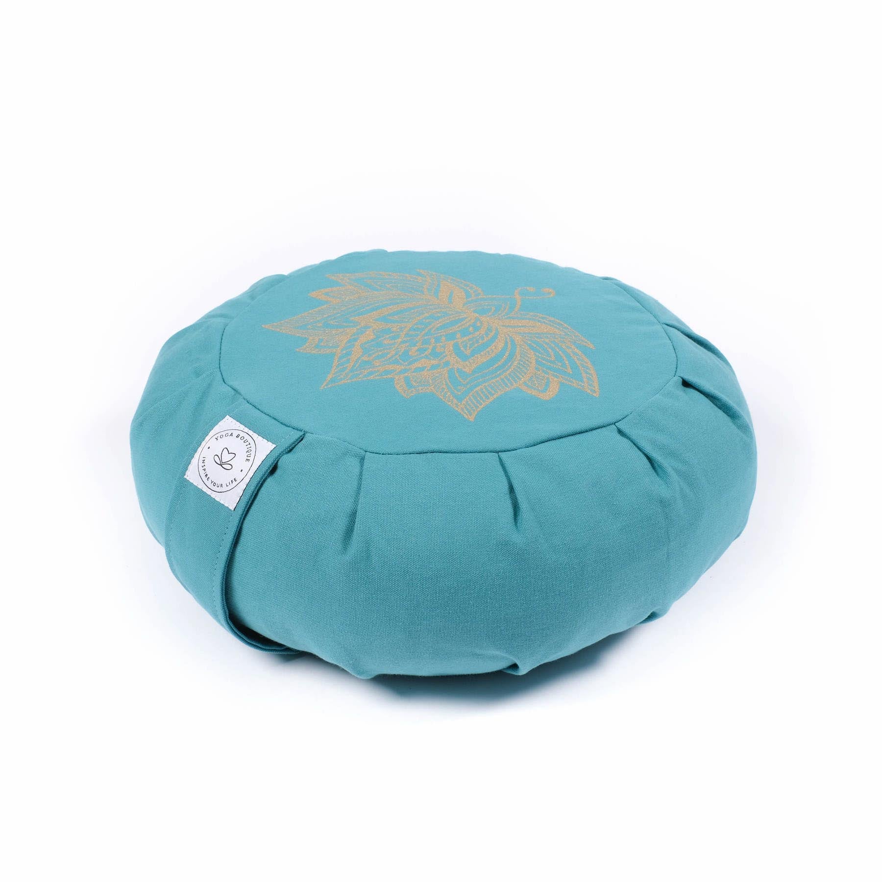 Coussin de méditation Zafu Lotus turquoise