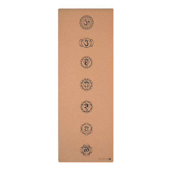 Tapis de yoga liège 7 chakras + sac