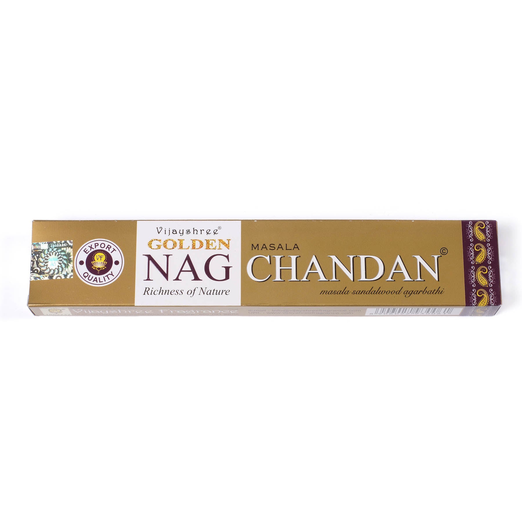 Bâtons d'encens Golden Nag Chandan