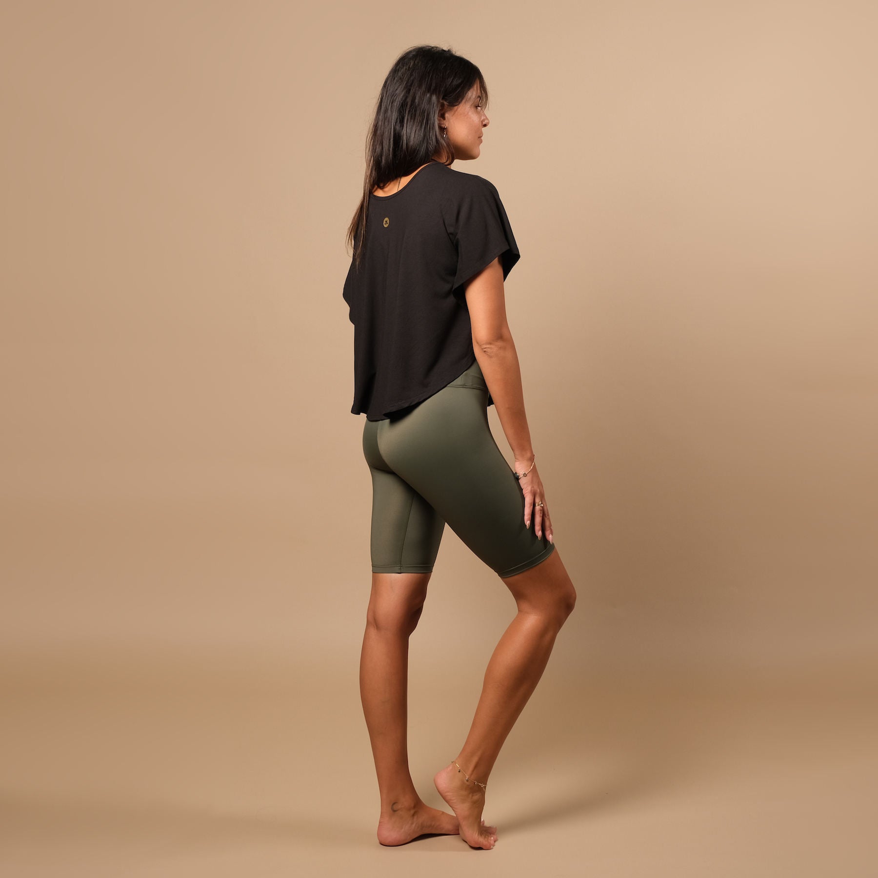 Short de yoga Eco Mare olive