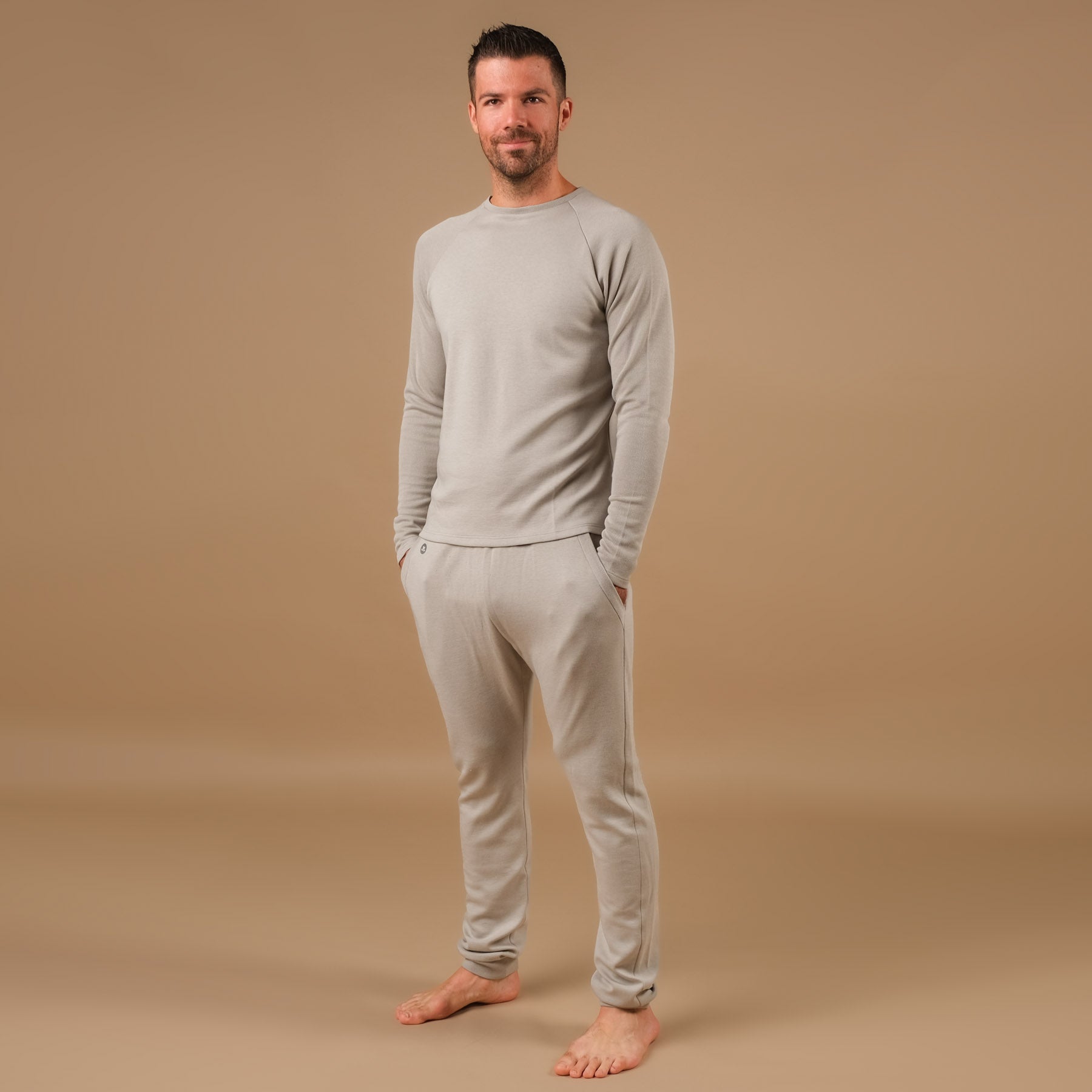 Pantalon de jogging de yoga unisexe Cosy gris