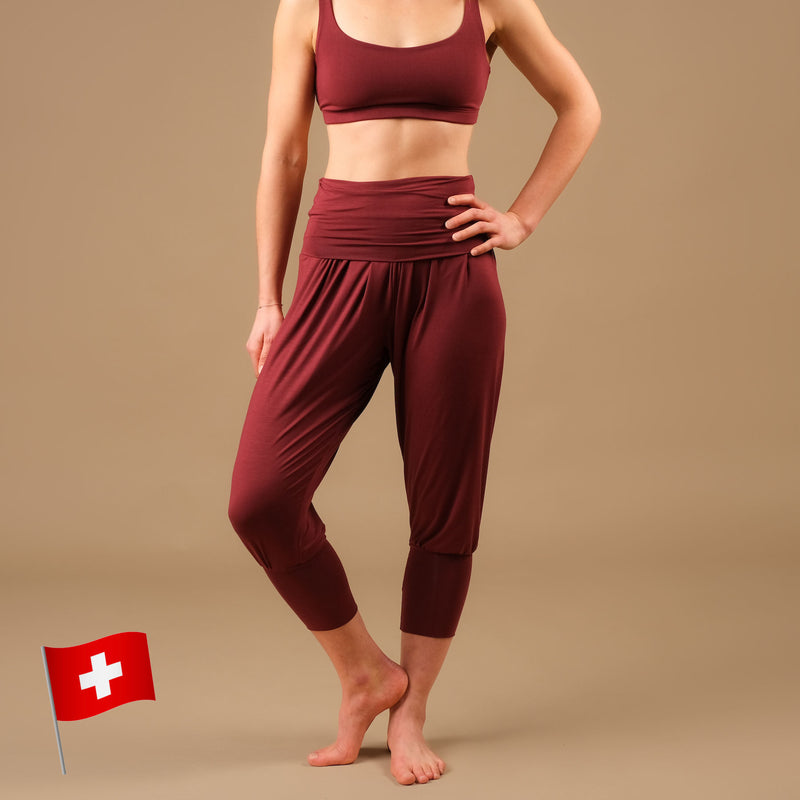 Pantalon de yoga ample Taj Mahal 3/4 fabriqué en Suisse - Yoga