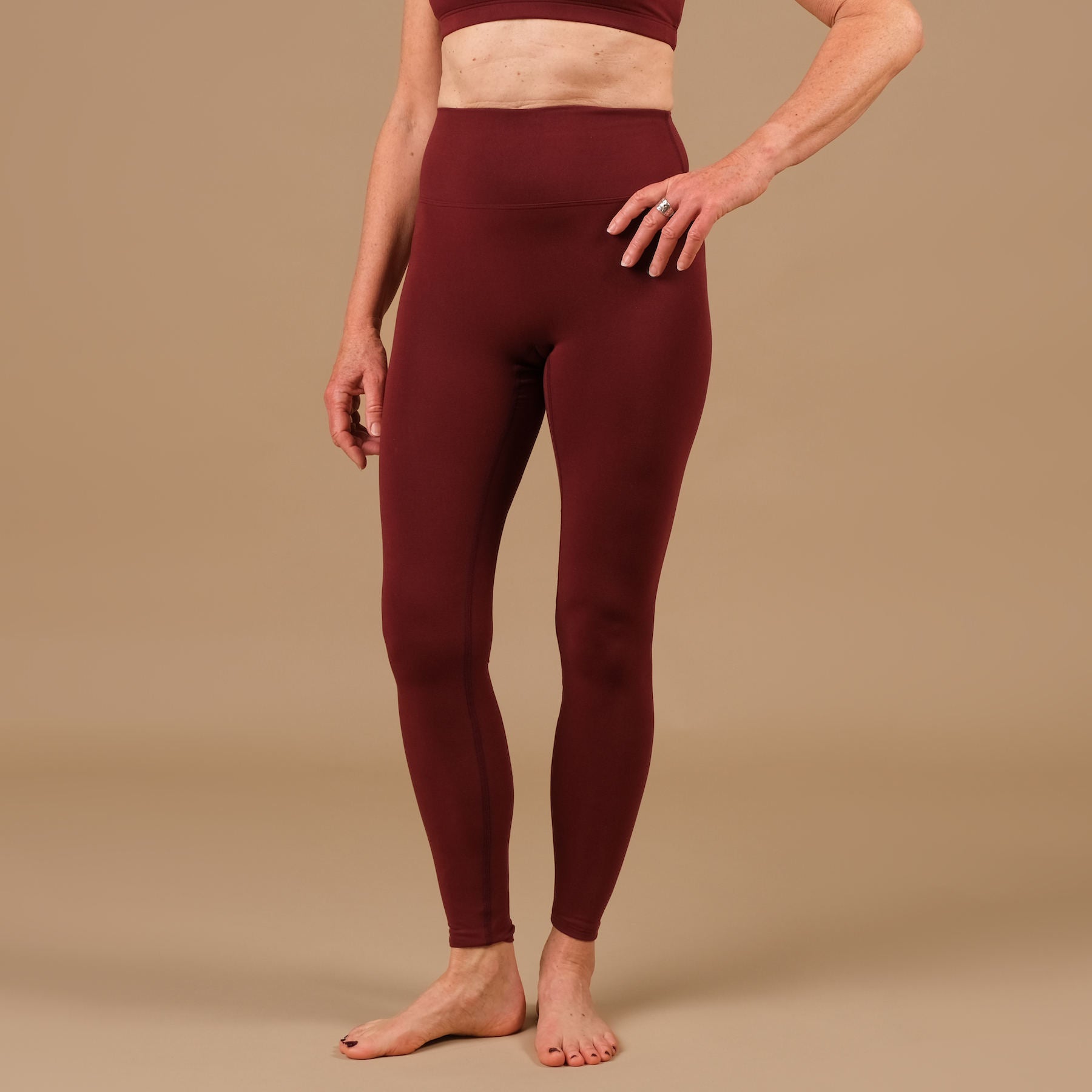 Yoga Leggings Comfy bordeaux, super doux, durable, fabriqué en Suisse