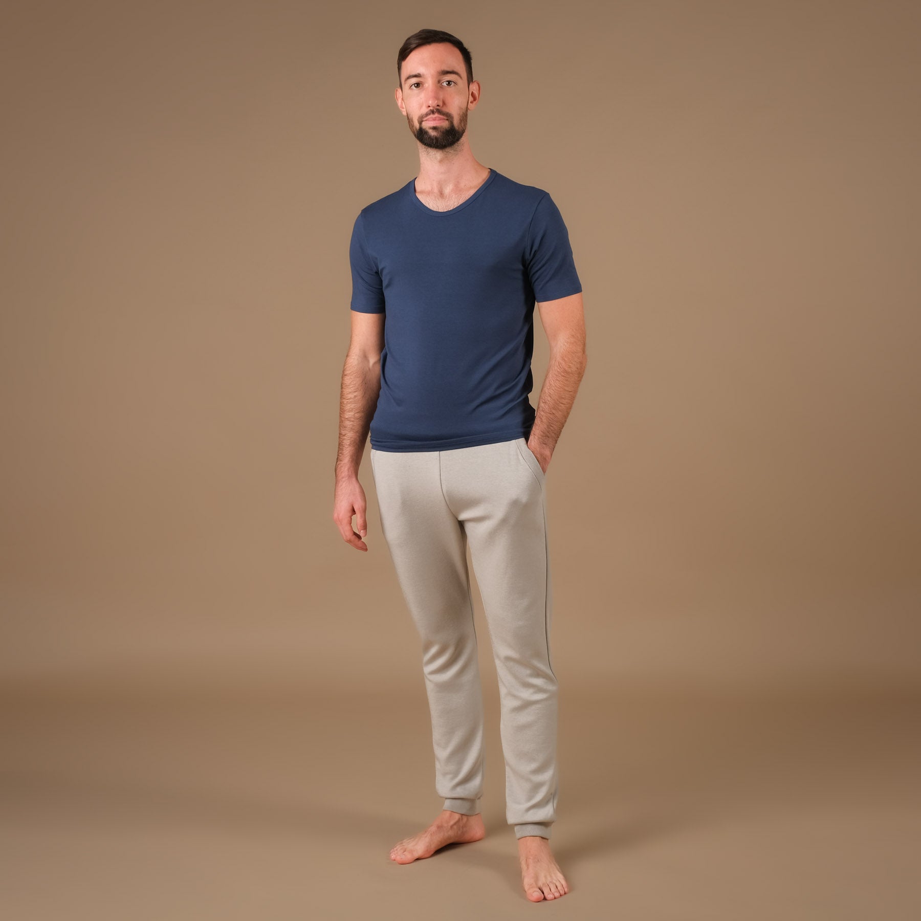 Shirt de yoga pour hommes Classy à manches courtes indigo