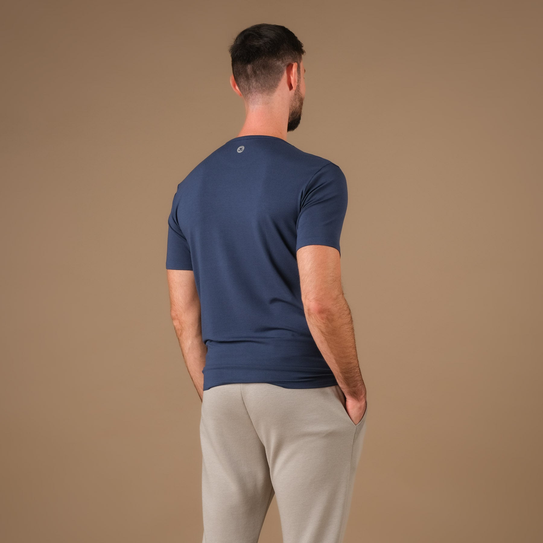 Shirt de yoga pour hommes Classy à manches courtes indigo