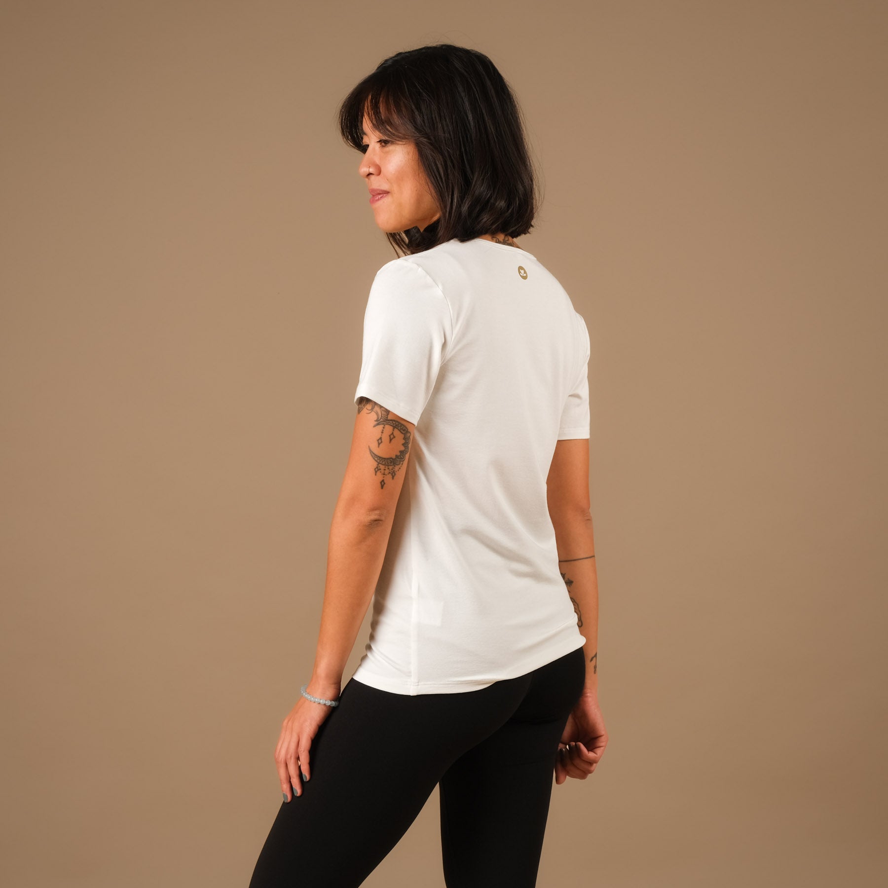 Shirt de yoga Classy à manches courtes blanc