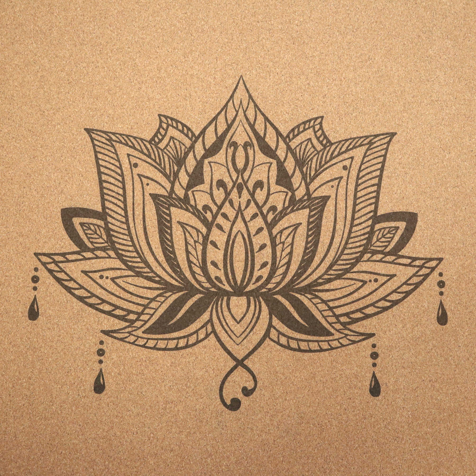 Tapis de yoga en liège Lotus