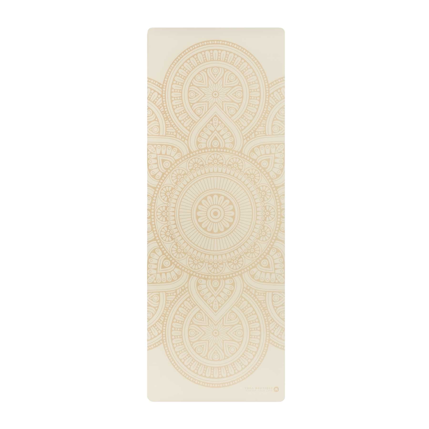 Tapis de yoga SuperGrip 2.0 Mandala Tapis de yoga très antidérapant blanc en caoutchouc naturel avec une bonne tenue
