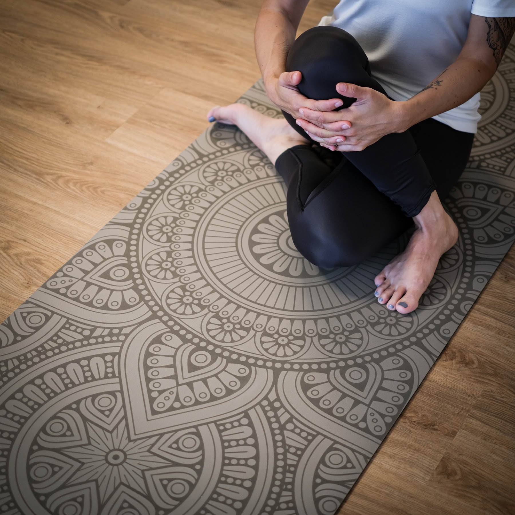 Tapis de yoga SuperGrip 2.0 Mandala tapis de yoga très antidérapant sable