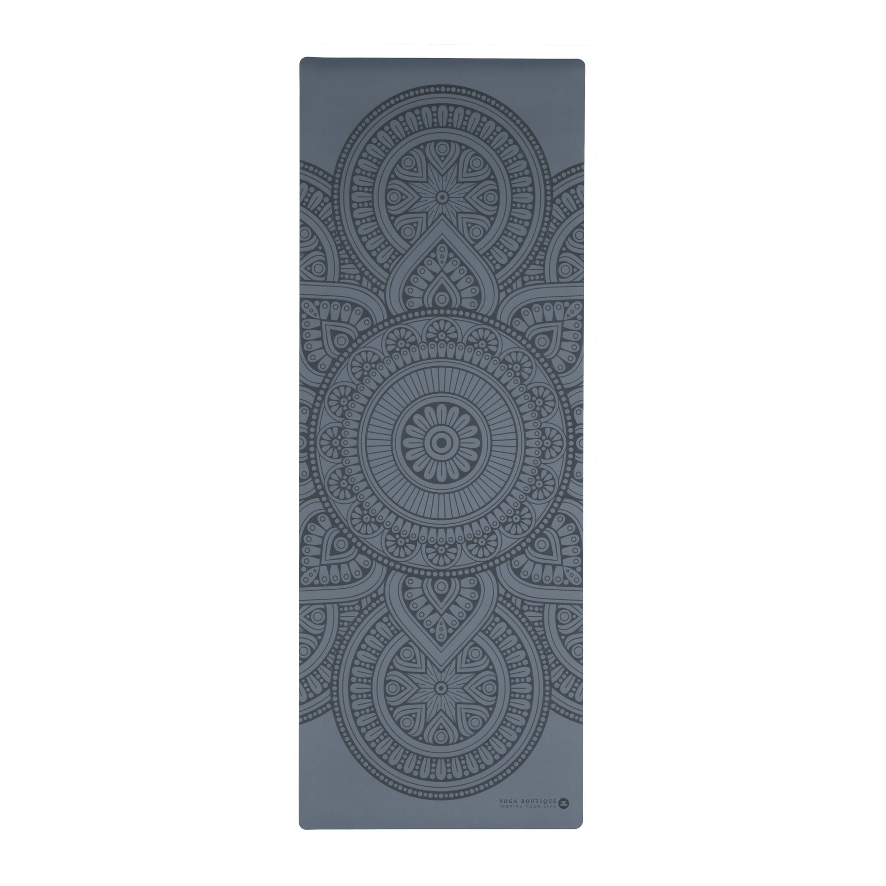 Tapis de yoga SuperGrip 2.0 Mandala très antidérapant gris-bleu