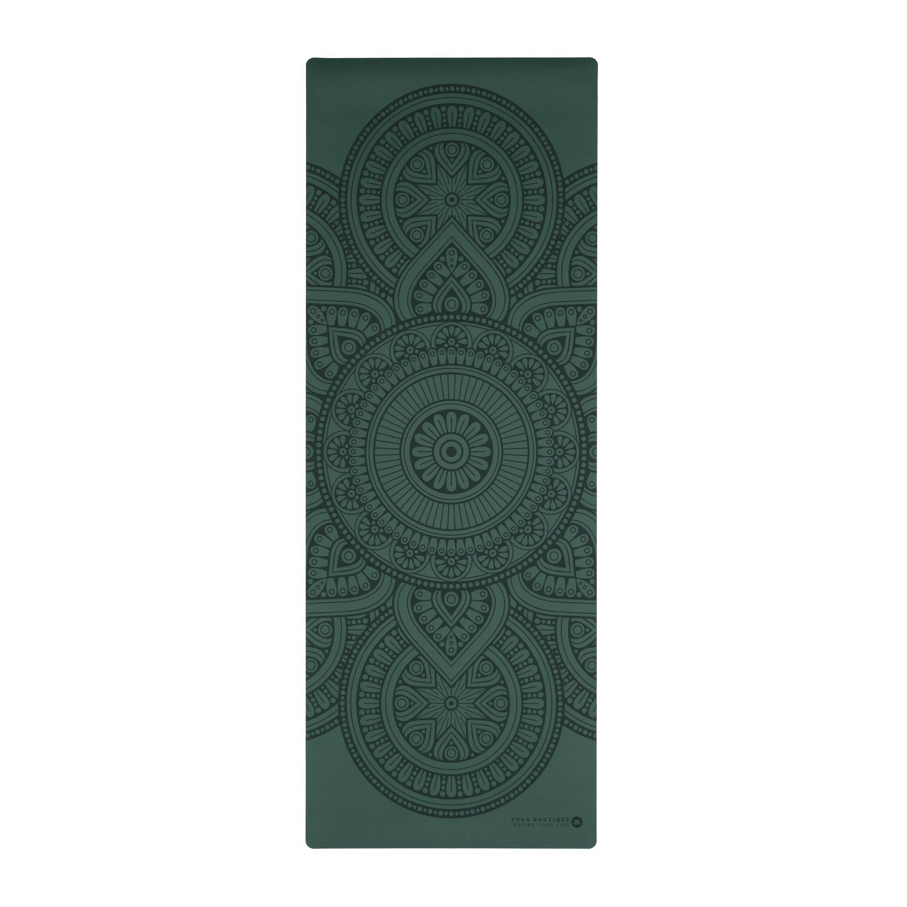 Tapis de yoga SuperGrip 2.0 Mandala très antidérapant vert foncé