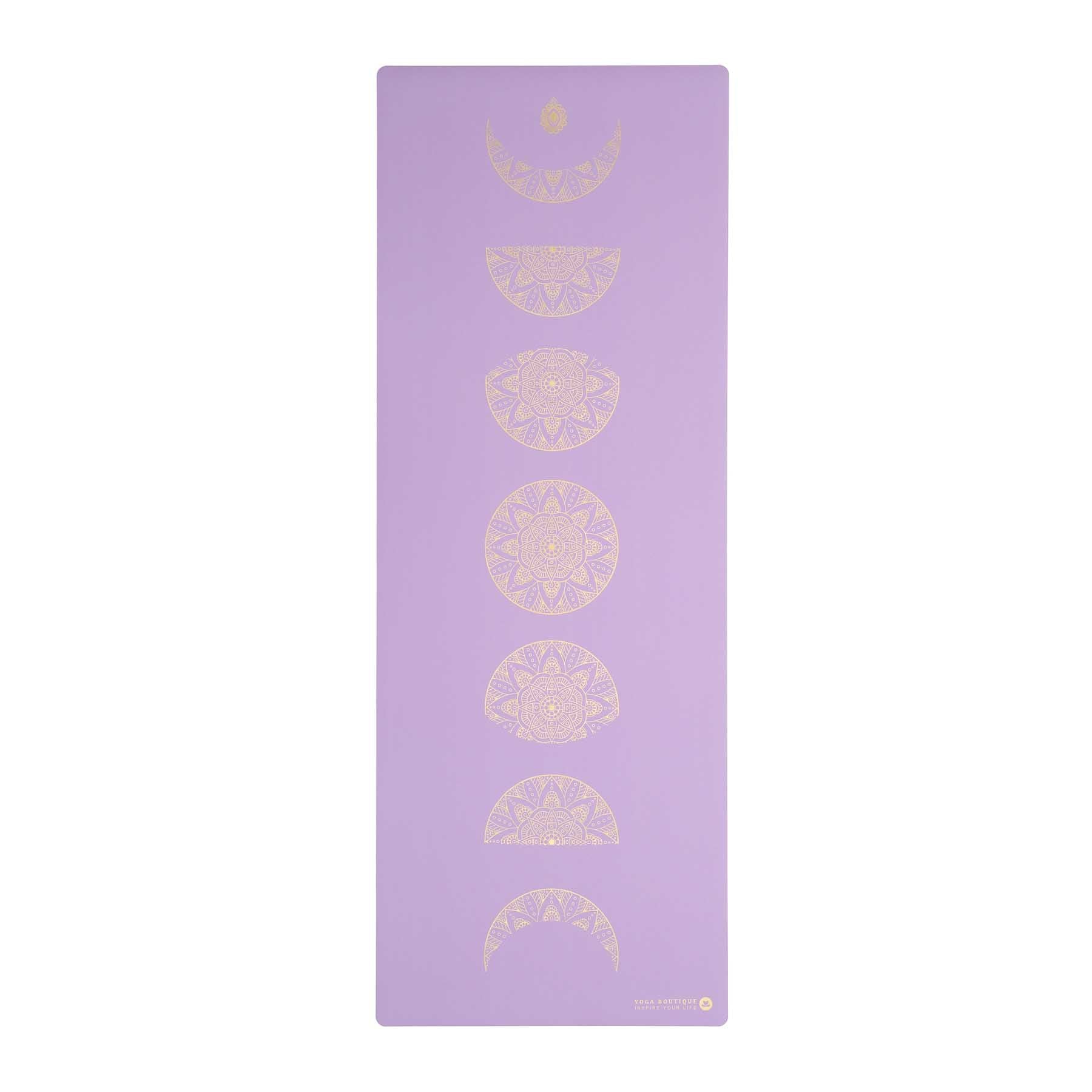 Tapis de yoga SuperGrip 2.0 Mandala Moon super antidérapant en caoutchouc naturel violet