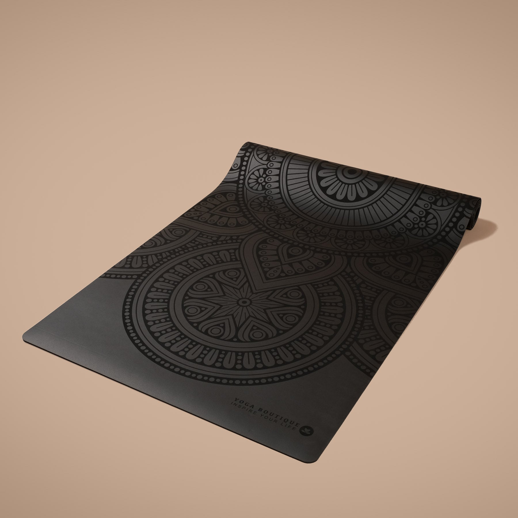 Tapis de yoga SuperGrip 2.0 Mandala très antidérapant noir