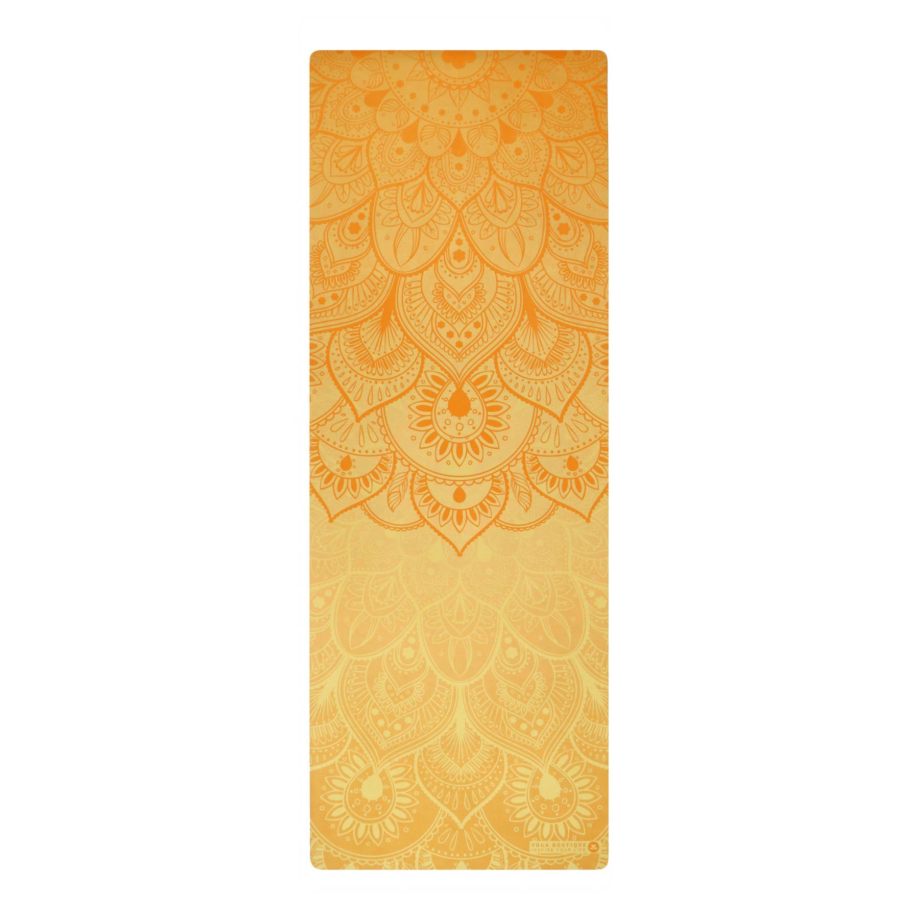Tapis de yoga velours Mandala jaune