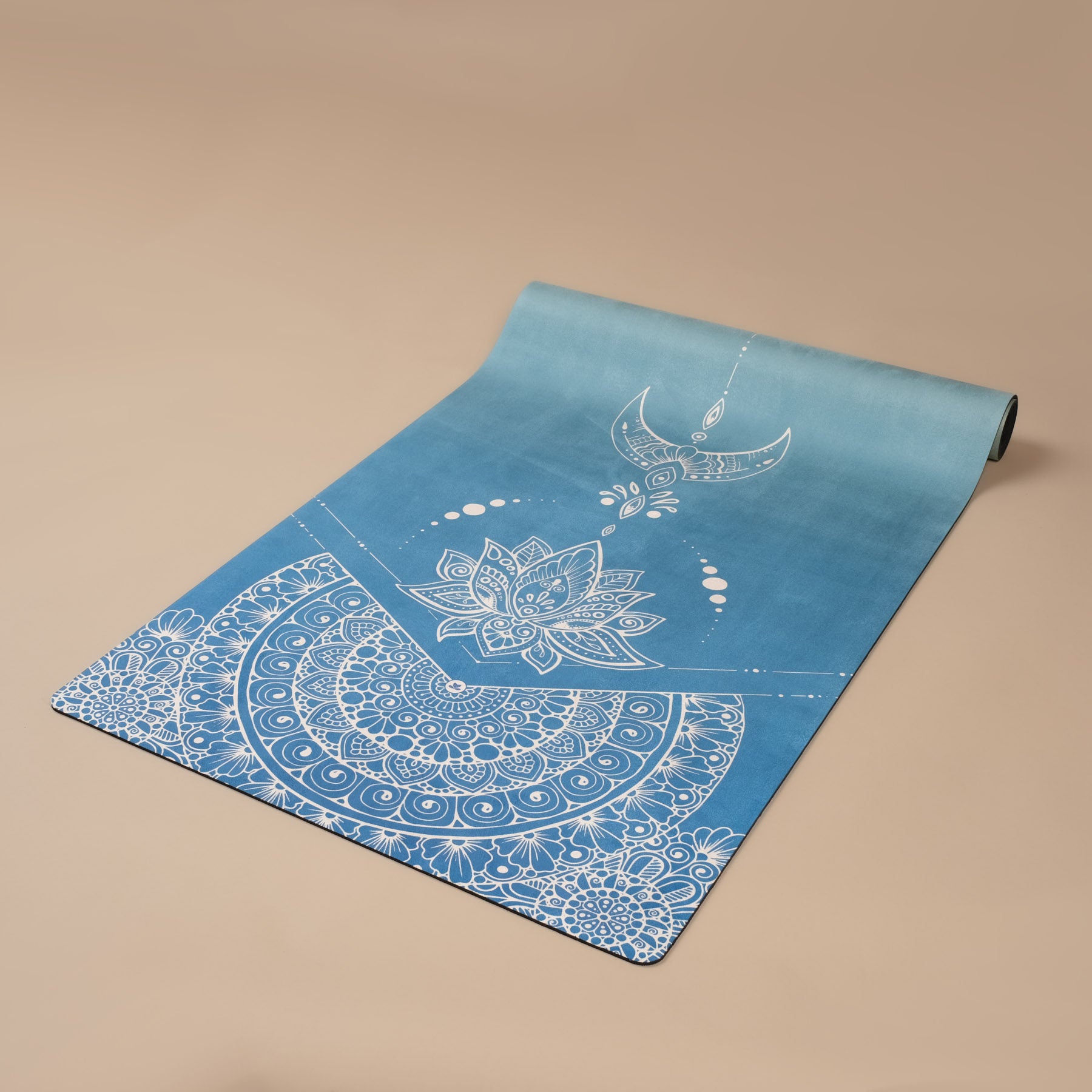 Tapis de yoga velours Mimo turquoise